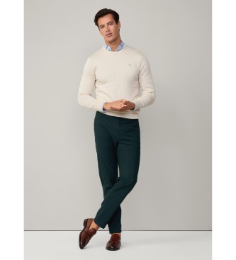 Hackett London Camisola em tecido branco de algodo e seda
