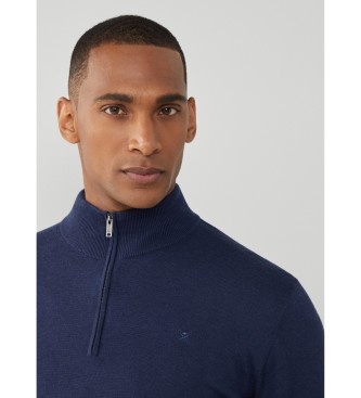Hackett London Navy Zip-Pullover