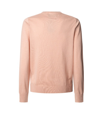 Hackett London Jersey en tejido de algodn y seda rosa