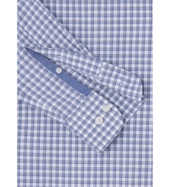 Hackett London Camisa xadrez Tencel azul