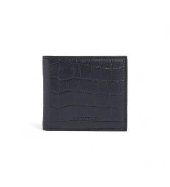 Hackett London Croc Leather Wallet black