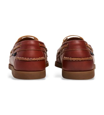 Hackett London Mocasines de Piel Deck One marr�n
