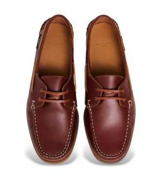 Hackett London Mocasines de Piel Deck One marr�n