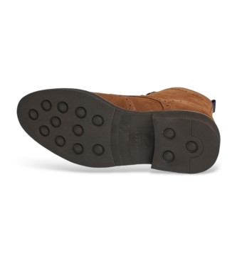 Hackett London Botins Devon em pele castanha