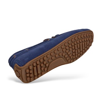 Hackett London Mocasines de Piel Driver Laces marino