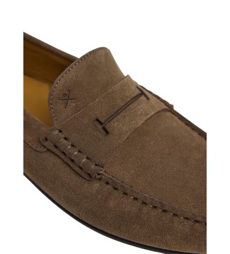 Hackett London Driver Loafer leather loafers brown
