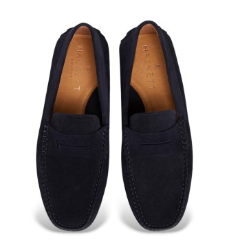 Hackett London Mocasines de Piel Driver Saddle marino