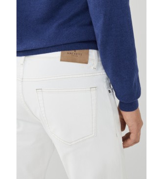 Hackett London Jeans ecru biały