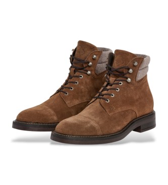 Hackett London Egmont Warme bruine leren laarzen