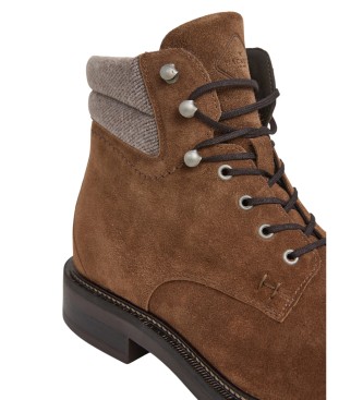 Hackett London Egmont Warme bruine leren laarzen