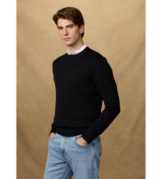 Hackett London Maglia nera essenziale