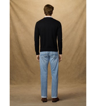 Hackett London Maglia nera essenziale