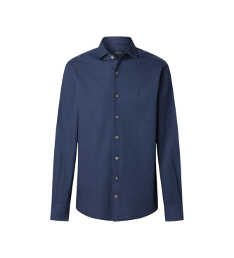 Hackett London Camicia in denim essenziale blu navy
