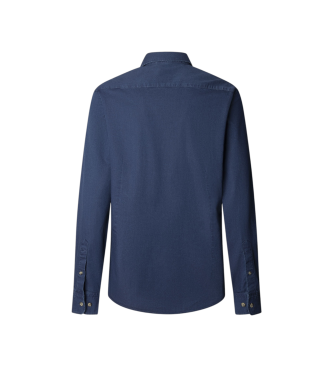 Hackett London Camicia in denim essenziale blu navy