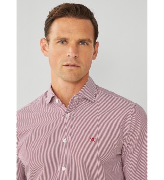 Hackett London Camisa Ess Fine Bengal Strip cor-de-rosa