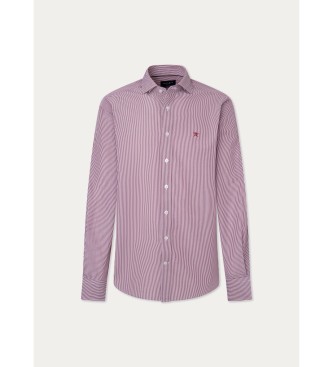 Hackett London Camisa Ess Fine Bengal Strip cor-de-rosa