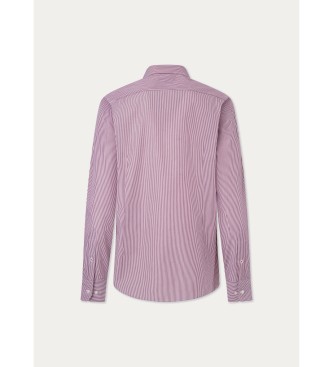 Hackett London Skjorte Ess Fine Bengal Strip pink