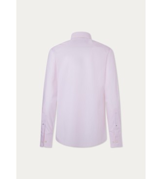 Hackett London Camisa Ess Fine Bengal Strip rosa