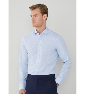 Hackett London Ess Fine Bengal Strip blue shirt