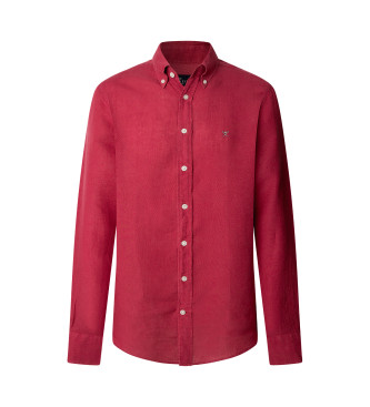 Hackett London Camisa fit tailored rojo