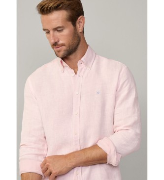 Hackett London Mageschneidertes Hemd rosa