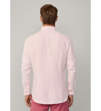 Hackett London Mageschneidertes Hemd rosa