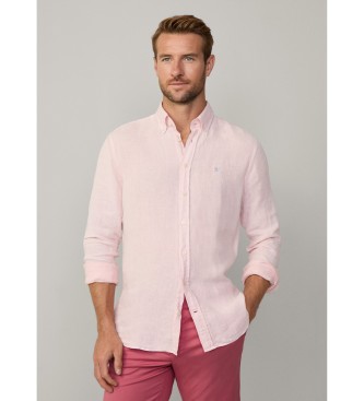 Hackett London Mageschneidertes Hemd rosa