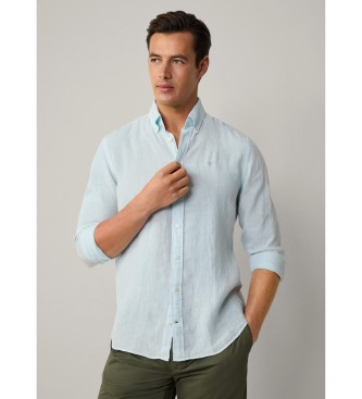 Hackett London Mageschneidertes Hemd blau