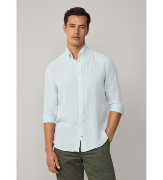 Hackett London Mageschneidertes Hemd blau