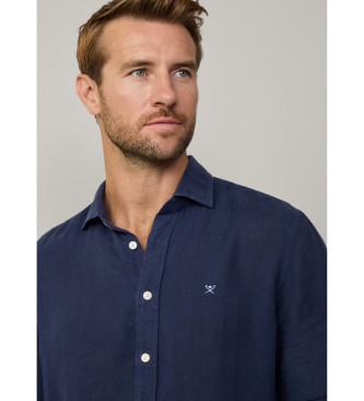 Hackett London Navy tailored fit shirt