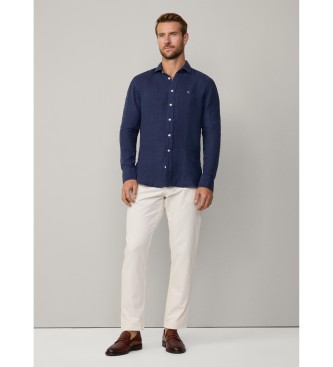 Hackett London Navy tailored fit shirt