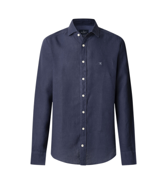 Hackett London Navy tailored fit shirt