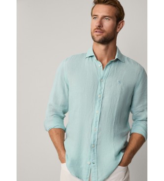 Hackett London Chemise ajuste verte