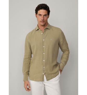 Hackett London Chemise ajuste verte