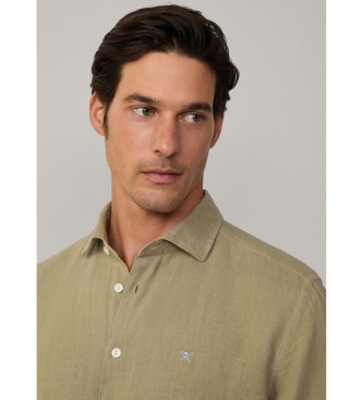 Hackett London Chemise ajuste verte