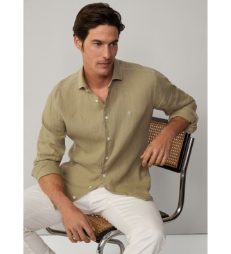 Hackett London Chemise ajuste verte