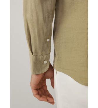 Hackett London Chemise ajuste verte