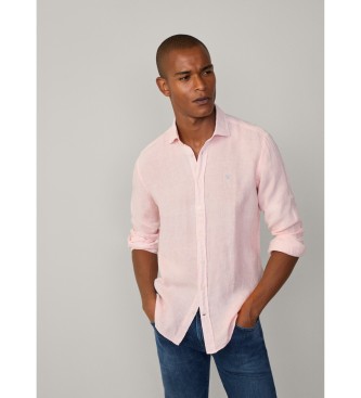 Hackett London Mageschneidertes Hemd rosa