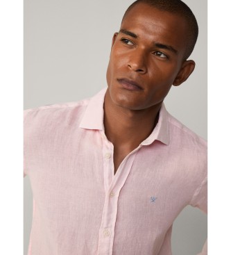 Hackett London Mageschneidertes Hemd rosa