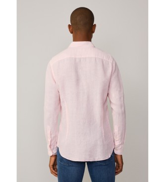 Hackett London Mageschneidertes Hemd rosa