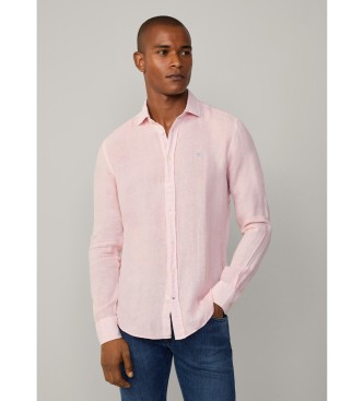 Hackett London Mageschneidertes Hemd rosa