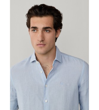 Hackett London ESS GMD blue linen shirt