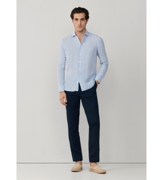 Hackett London ESS GMD blue linen shirt