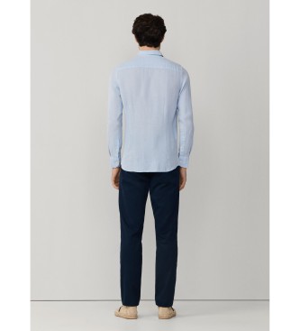 Hackett London ESS GMD blue linen shirt
