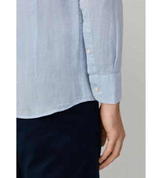 Hackett London ESS GMD blue linen shirt