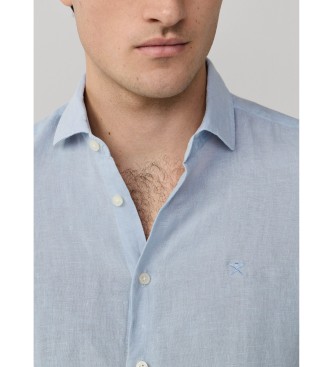 Hackett London ESS GMD blue linen shirt