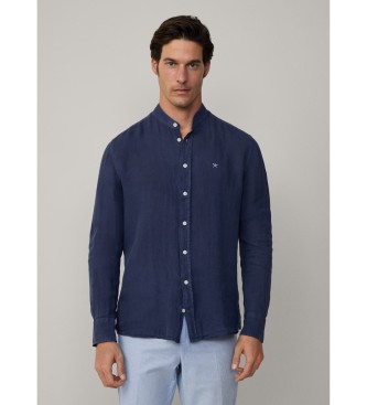 Hackett London Navy skjorte med skrddersyet pasform