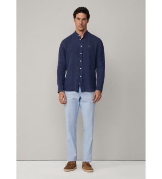 Hackett London Navy skjorte med skrddersyet pasform