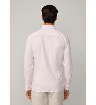 Hackett London Schmal geschnittenes Oxford-Hemd rosa