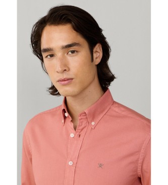 Hackett London Tailored fit oxford shirt red